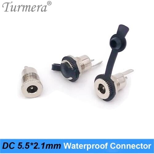 Battery Connector DC 5.5 mm x 2.1mm DC Power Jack Socket Female Connector DC 5.5*2.1 Waterproof for Screwdriver Battery Turmera