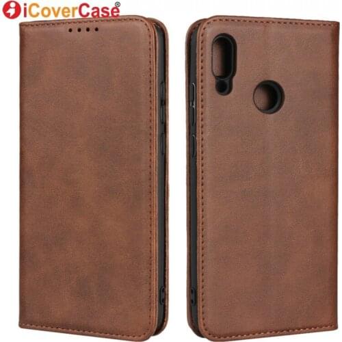 Luxury Leather Wallet Case For Huawei P Smart 2019 Flip Cover Business Stand Coque P Smart 2019 Magnetic Phone Cases Accessory