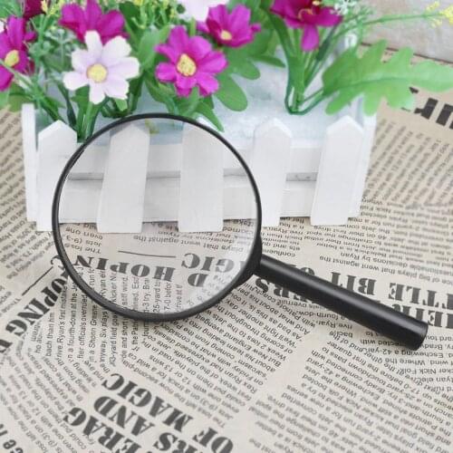 90mm Handheld Magnifier 5X Reading Map Newspaper Magnifying Glass Jewelry Loupe