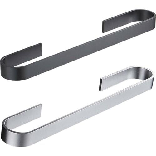 Self-adhesive Aluminum Towel Holder Washroom Bathroom Shelf Storage Wall Mount Towel Hanger Hanging Rail 25/45cm