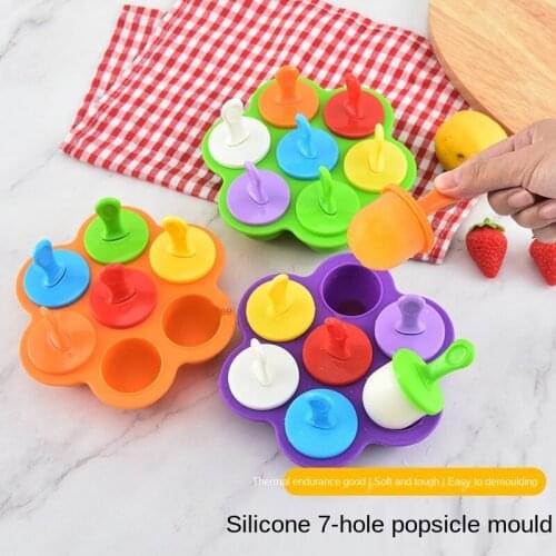 Silicone Ice Cream and Ice Cream Mould DIY Homemade Ice Cream and Ice Cream Mould with 7 Holes