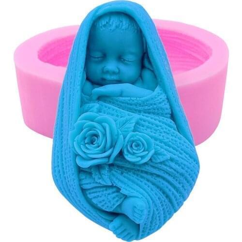 3D Sleeping Baby Silicone Soap Molds Candle Molds Art Craft Molds Silicone Molds for Soap making