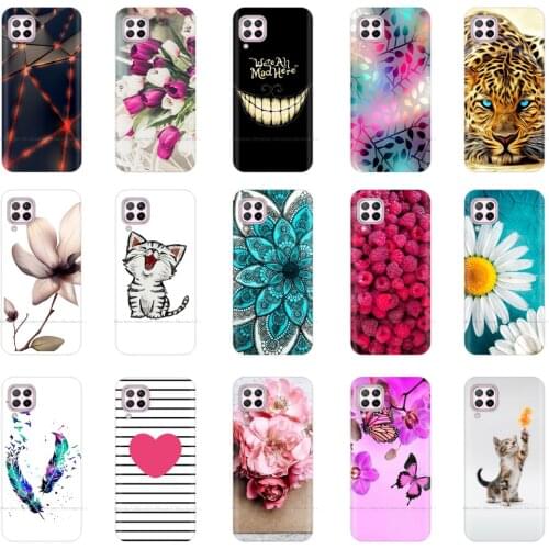 For Huawei P40 Lite Case TPU Silicone Soft Cartoon Clear Case for Huawei P40 P 40 Lite Phone Cover Case P40Lite E Fundas Shell