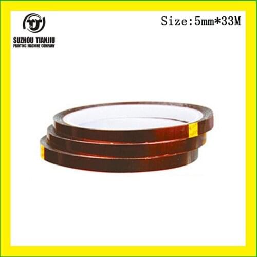 TJ wholesales high-temperature golden kapoton adhesive tape W0.2"X33meter(36yard)/Roll 10 rolls hot sales