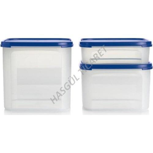 Tupperware OVAL MODULAR DRY FOOD STORAGE SET 3'LÜ