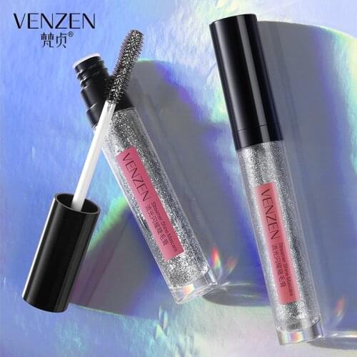 Diamond glitter mascara quick dry water drop makeup long lasting waterproof curling thick shiny eyelash mascara