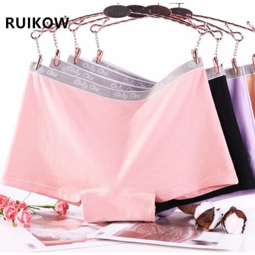 XL-6XL 3PCS Big Size Cotton Women Boxer Briefs Breathable Sexy Girls Boyshorts Intimates With Letter Wiastband Female Underwear