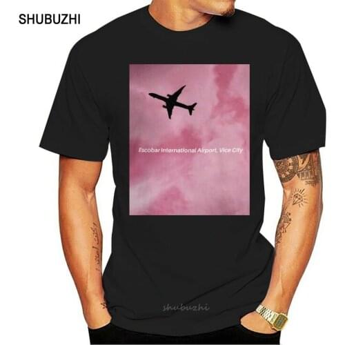Escobar International Airport T-Shirt Gta Vice City Grand Theft Auto Vaporwave Harajuku Funny Tee Shirt