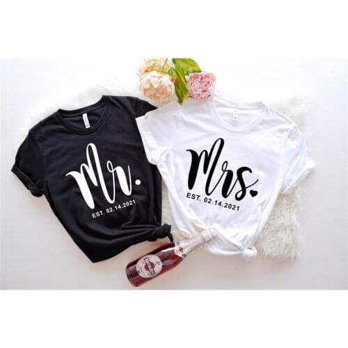 Mr and Mrs Mr and Honeymoon Wedding Wife And Hubs Just Bridal Party Gift Shirts T-shirt Z7UF