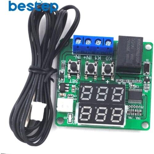 1PCS XH-W1219 DC 12V Dual LED Digital Display Thermostat Temperature Controller