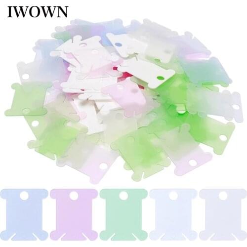 10/50Pcs Colorful Plastic Embroidery Floss Bobbins Thread Cards Cross Stitch Bobbin Thread Organizer Craft Sewing Tools