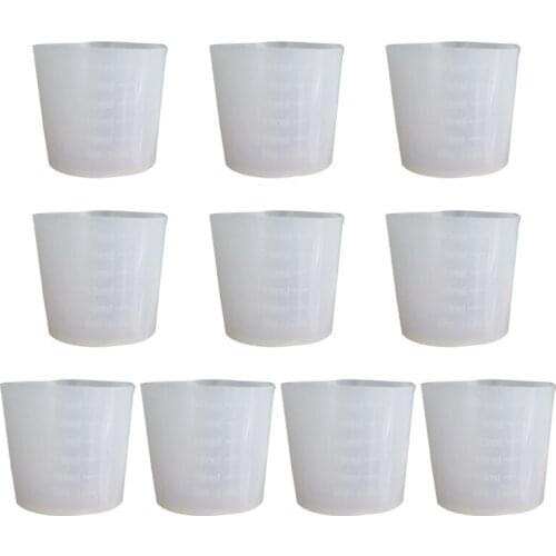 10Pcs 30mlSilicone Measuring Cups Handmade DIY Crystal Epoxy Jewelry Making Tool