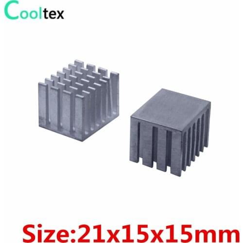 10pcs/lot) 21x15x15mm Aluminum heatsink radiator heat sink for IC chip Electronic 3D printer cooling cooler