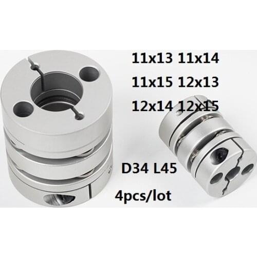 11x13 11x14 11x15 12x13 12x14 12x15 Double diaphragm Disc coupling coupler screw rod servo motor encoder shaft coupling D34 L45