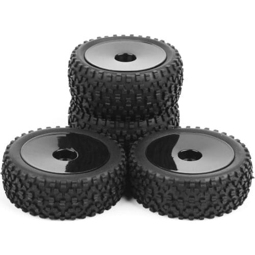 4pcs/set 1/10 buggy tires front&rear rubber tyre wheel rim 25026+27011 fit HSP HPI RC off-road car toys parts accessories