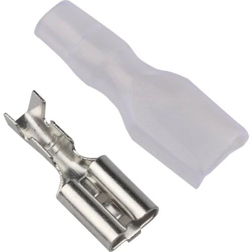 50sets 4.8 Inserting spring insulated sheath connection switch wire connection terminal