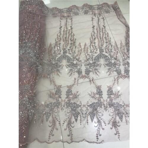 African Lace Fabric ZH-218689 Eembroidery Tulle Lace African Lace Fabric French Nigerian for Wedding Dress