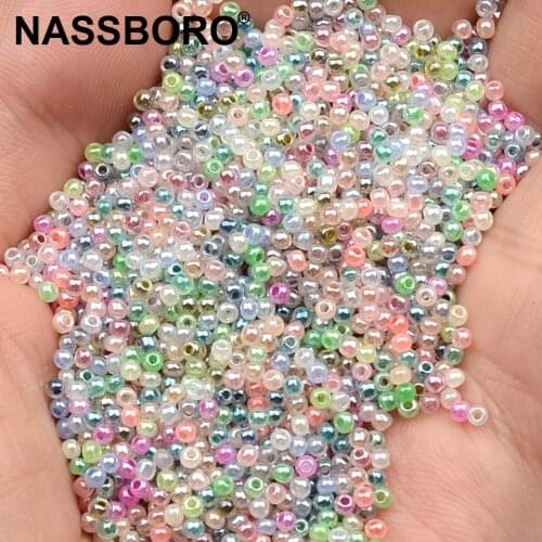 Approx.1000pcs 2mm Ice Cream Color Czech Glass Beads Loose Beads for Jewelry Making Diy Bracelet Necklace Accessories Beads