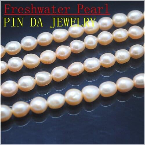 Cultured Freshwater Pearl Beads Accessories DIY beads rice shape 8-9mm white 14.5" length hole 0.8mm Grade AA 1 strand