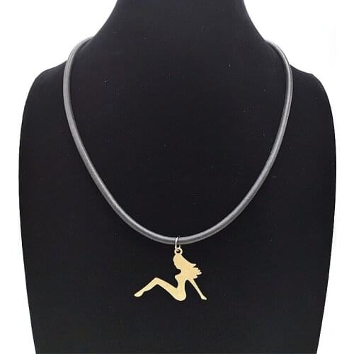 Elf Shaped Metal Pendant Short Necklace For Women Gothic Gold Color Star Child Sheet Choker Chain Minimalist Jewelry Necklaces