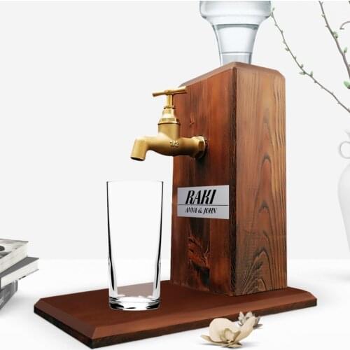 Custom Wooden Natural Rack Stand with Tap - Walnut