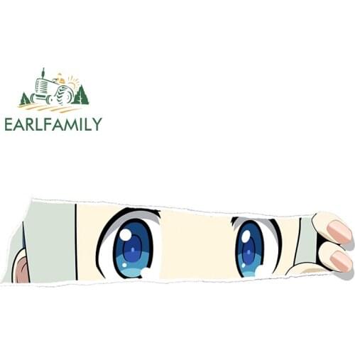 EARLFAMILY 13cm x 3.5cm Decal For POP TEAM EPIC Anime Car Assessoires Stickers Waterproof Motorcycle Bumper Occlusion Scratch