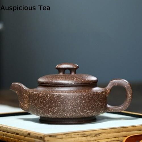 220ml Chinese Authentic Yixing Tea Pot Handmade Purple Clay Teapot Raw Ore Kettle Boutique Teaware Tie Guanyin Tea Ceremony Gift