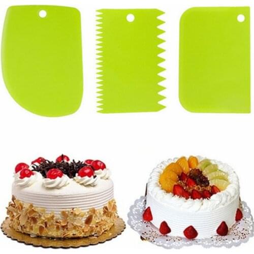 Kitchen Accessories 3 Pcs Plastic Baking Cake Scraper Dough Vegetable Cutter Kitchenware Mutfak Aksesuarlari Kitchen Gadgets