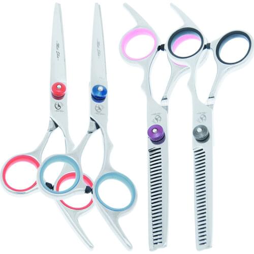 6" Stainless Steel Pet Grooming Scissors Shape Blade Dog Cutting Hair Clipper Puppy Groomer Up Curved/Down Curved Shears HB0018