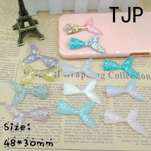 Kawaii Mermaid Tail Charms Pendants for DIY decoration bracelets necklace earring key chain Jewelry Making