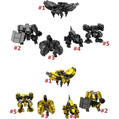STEM MOC Task Force Mini Mecha Young Bee Model Small Particle Building Blocks Educational Toy Set for DIY