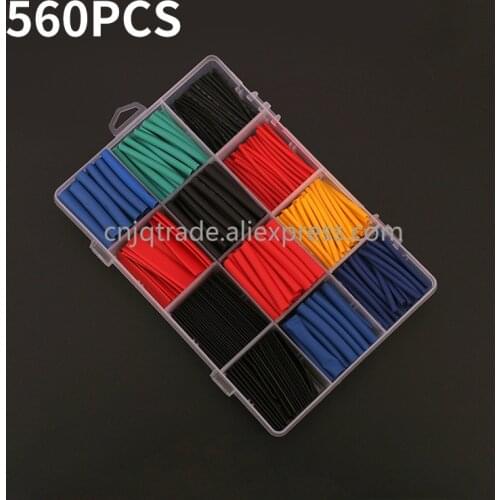 560pcs Color heat shrinkable tube set combination wire harness modification, cost-effective heat shrinkable tube