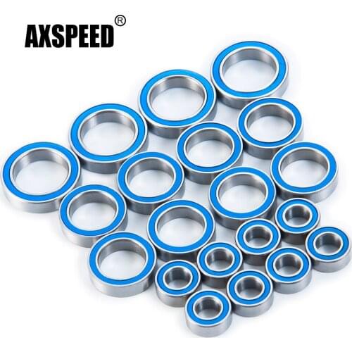 AXSPEED 20Pcs Wheel Hub Sealed Bearing Kit for Redcat 1/10 Volcano 1/10 RC Crawler Car Truck Accessories Upgrade Parts