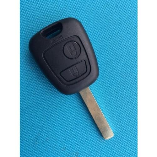 1pc New Replacement Key Shell With Blade For Peugeot 2 Button Remote Key Case Blank With Uncut VA2 Key Blade Keyless Car No Logo