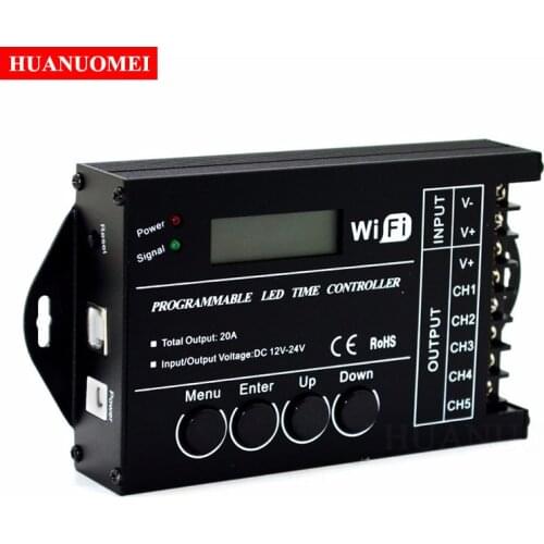 New TC421 WiFi Time Programable RGB LED Controller Dimmer TC420 Aquarium lighting Timer light Timer DC12V-24V,5channels,max 20A