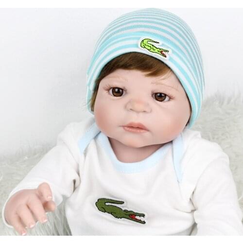 Wholesale Hot Style Full Silicone Reborn Baby Doll 55cm 22'' can Wash Best Bebe Reborn Doll Christmas Gift for Girls Brinquedos