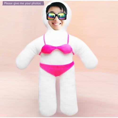 Photo custom pillow red bikini humanoid cushion Christmas decorations diy gift custom Doll Birthday Valentines Day Gifts Perso