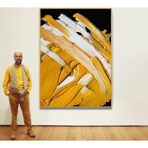 Hand-painted Oil Painting Abstract Paintings Porch Orange Color three-dimensional Texture Of Modern Living Room Sofa Backdrop De