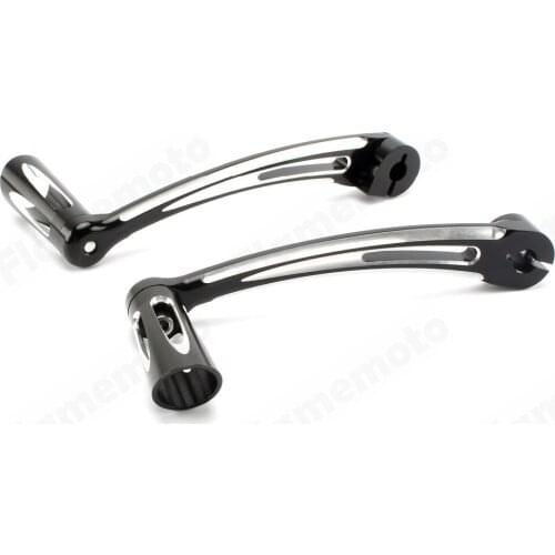 Black Motorcycle Gear Lever Heel Toe Shift Kit Lever w/Shifter Peg For Harley Touring Electra Glide FLT FLH Trike Softail Fatboy