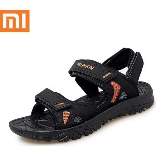 Xiaomi Mijia Summer Shoes Men Leather Classic Sandals Shoes Men Comfort Slipper Beach Walking Shoes Outdoor Sneakers Men