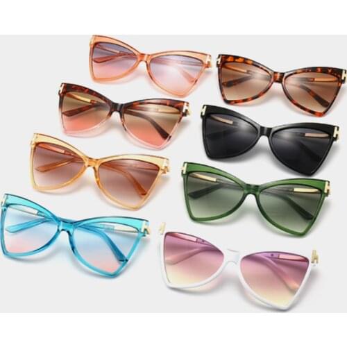 2021 New Cat eye Sunglasses Women Men Fashion Color Lens Metal Frame Vintage Luxury Party Sexy Brand Designer Sunglasses
