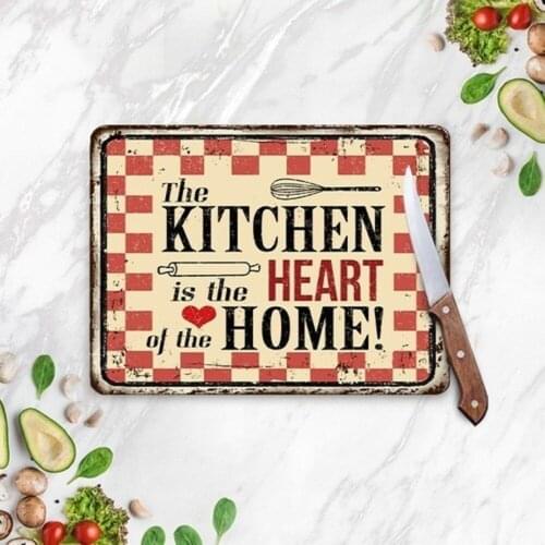 My Kitchen Heart Look Glass Cutting Board Patterned Glass Cutting Board Cutting Board 20x30 / 30x40 cm Fast Free Shipping