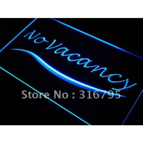 S128 No Vacancy Hotel Motel Room LED Neon Light Light Signs On/Off Switch 20+ Colors 5 Sizes