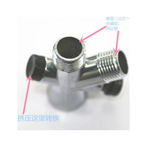 ABS Tee diverter valves Three-way electroplated water separator for bathroom
