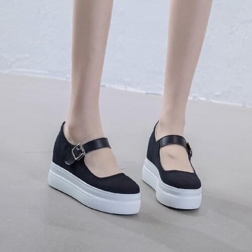 Fashion Wedge Heels Mary Janes High Quality Shoes Women High Heels Pumps for Ladies Office Womens Platform Shoes Zapatos