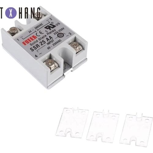 Solid State Relay SSR-25AA SSR-40AA 25A 40A AC Control AC Relais 80-250VAC TO 24-380VAC SSR 25AA 40AA diy electronics