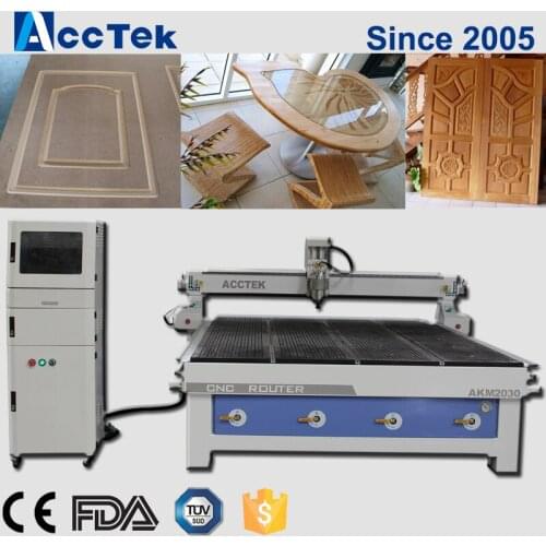 Water vacuum pump for wood cnc router machine AKM2030 T-slot table hard wood cnc router