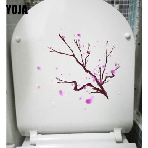 YOJA 22.6*22.2CM Scattered Petals Creative Bedroom Wall Sticker Home Room Decor Toilet WC Decal T1-0492