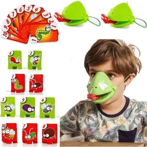 Funny Family Interactive Catch Bug Tic Tac Tongue Game Desktop Board Game Lizard Tongue Eating Pest Game Novel Toys for Kids