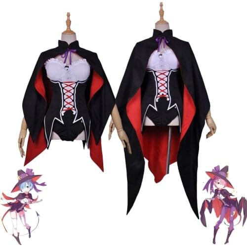Anime Re: Life in a different world from zero Rem and Ram Cosplay Costume Women Fancy Little Devil Outfits Halloween Uniforms